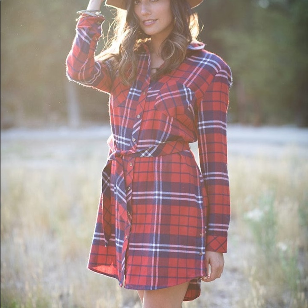 Grace & Lace Plaid Button-Down Shirt Dress 3-ways-to-wear